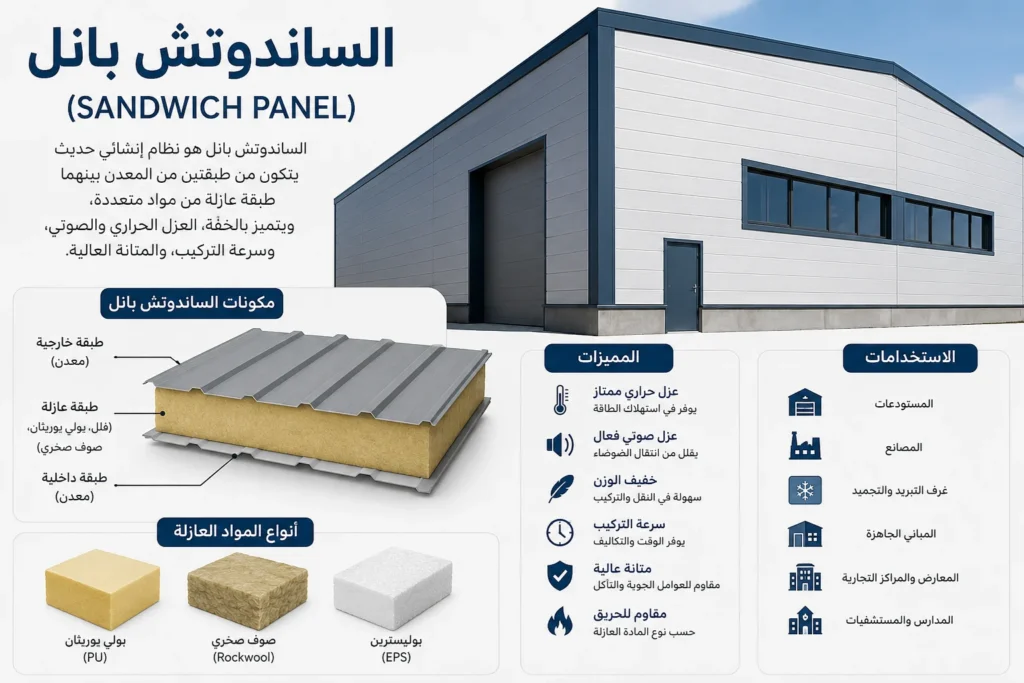 مميزات وعيوب الساندوتش بانل
